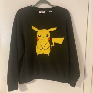 Levi's X Pokemon Black Pikachu Crewneck Sweatshirt Preowned size unisex small